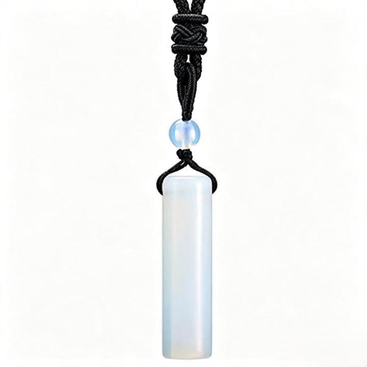 Buddha Stones Collier pendentif cylindrique de guérison en cristal de quartz rose, aventurine verte et améthyste, orné de divers cristaux. - Opale (synthétique) - image 16