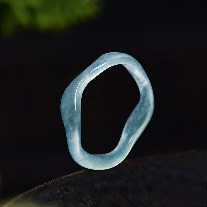 Buddha Stones Bague Jade Chance Irrégulière - image 2