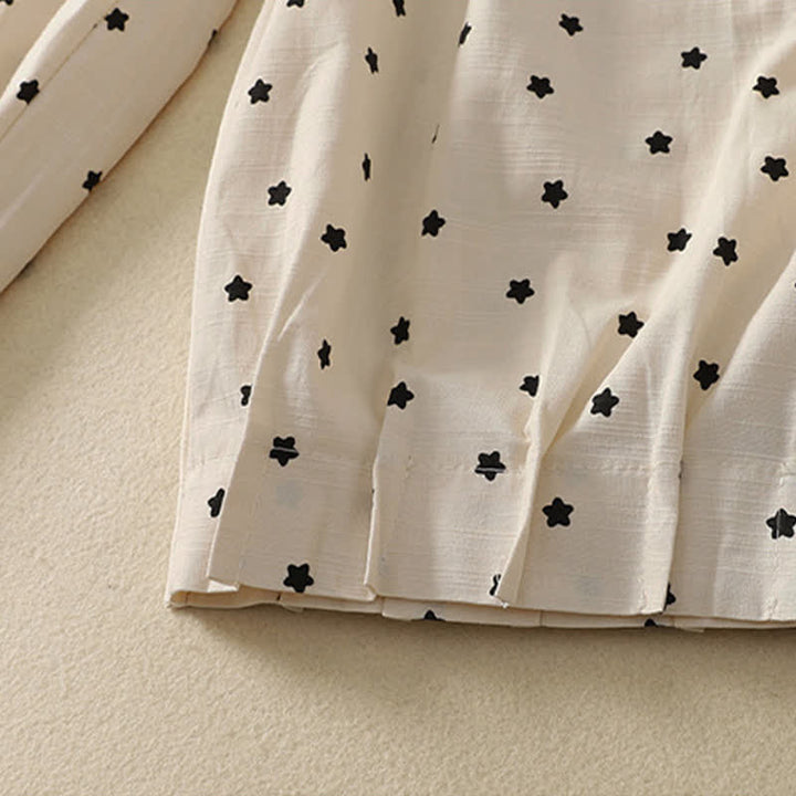 Buddha Stones Pantalon Capri bohème décontracté printemps-été à cordon de serrage, rayé, branches et étoiles, style sarouel, avec poches - image 11