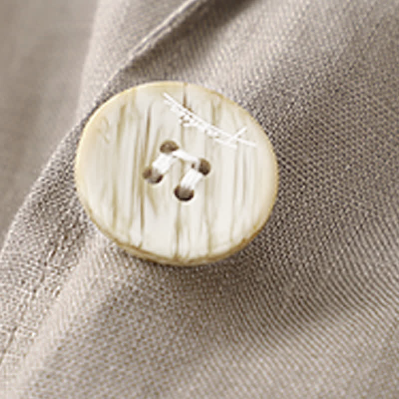 Buddha Stones Chemises à manches trois-quarts pour femme, style minimaliste décontracté, avec poche plaquée, idéales pour le printemps et l'été. - image 17