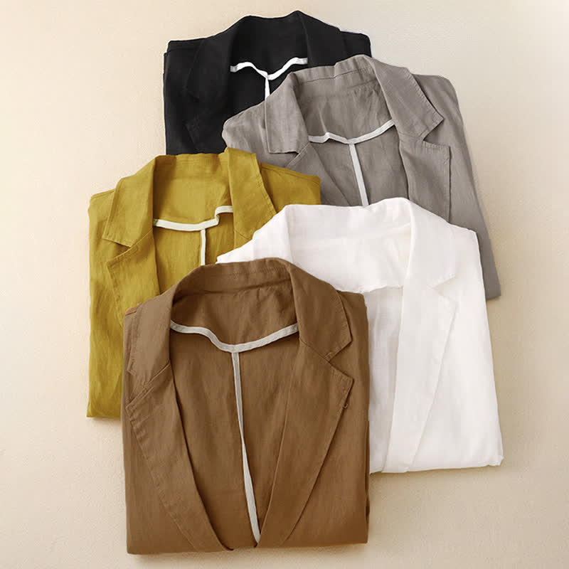Buddha Stones Chemises à manches trois-quarts pour femme, style minimaliste décontracté, avec poche plaquée, idéales pour le printemps et l'été. - image 34