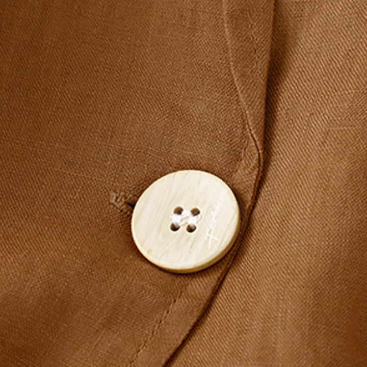 Buddha Stones Chemises à manches trois-quarts pour femme, style minimaliste décontracté, avec poche plaquée, idéales pour le printemps et l'été. - image 3