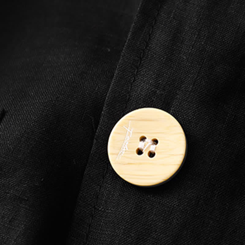 Buddha Stones Chemises à manches trois-quarts pour femme, style minimaliste décontracté, avec poche plaquée, idéales pour le printemps et l'été. - image 30