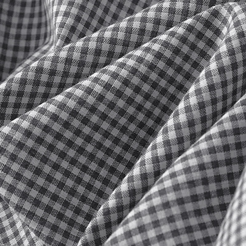 Buddha Stones Robe longue à carreaux classique et décontractée, boutonnée, avec poches, pour femme, idéale pour l'automne. - image 14