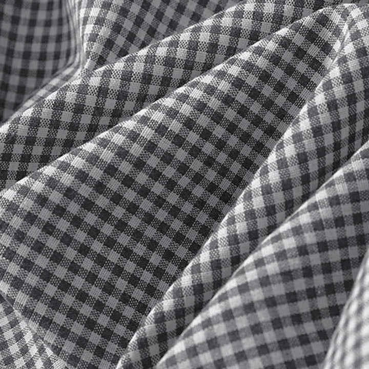 Buddha Stones Robe longue à carreaux classique et décontractée, boutonnée, avec poches, pour femme, idéale pour l'automne. - image 14