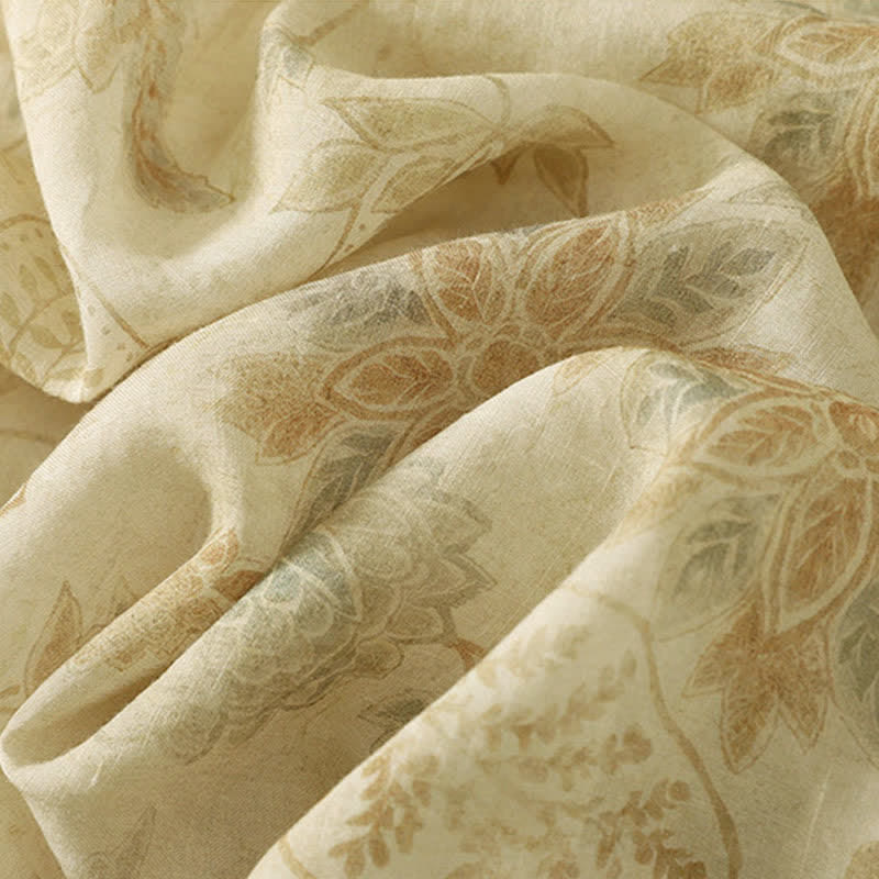 Buddha Stones Robe longue à manches longues pour femme, style bohème printanier, élégante et fleurie - image 10