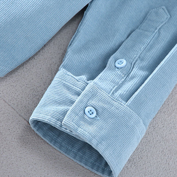 Buddha Stones Chemises à manches longues pour homme, en coton uni, style automne-hiver, avec poche plaquée et poche. - image 12