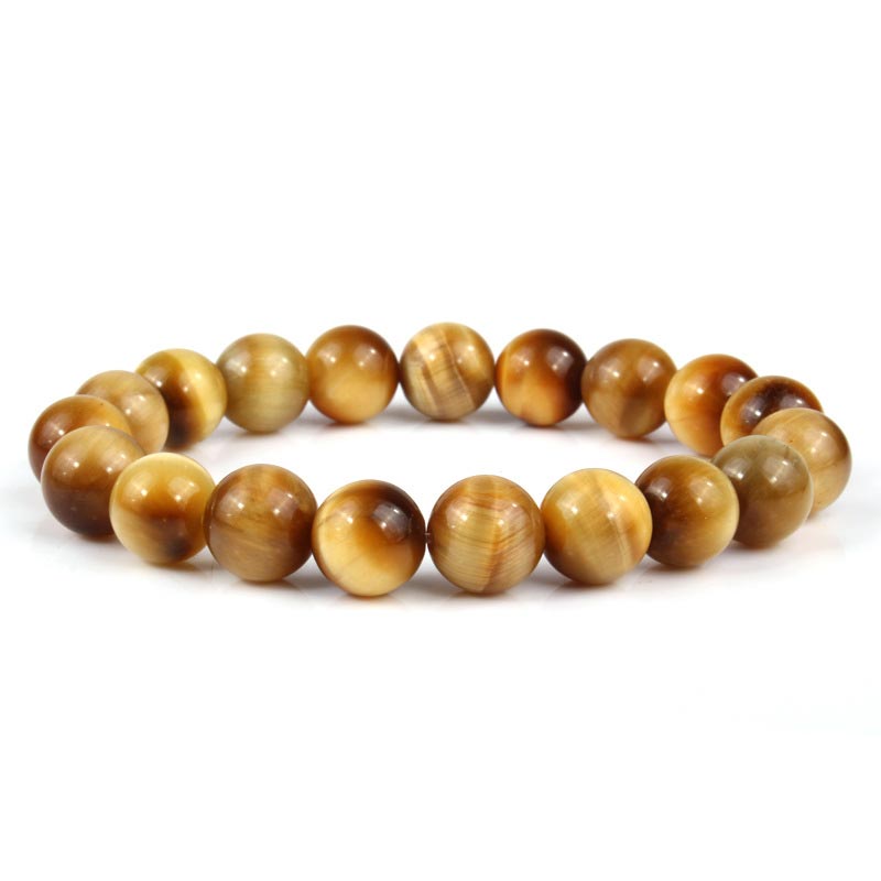 Bracelet en perles d'œil de tigre en cristal de guérison de l'anxiété et du stress Buddha Stones - image 1