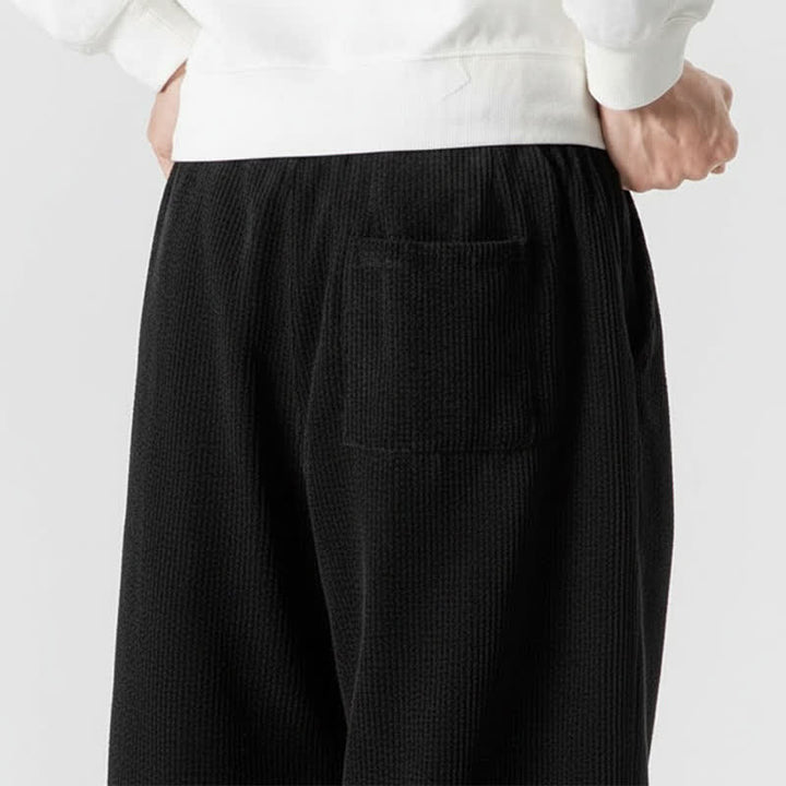 Buddha Stones Pantalon long en velours côtelé uni, coupe ample, avec cordon de serrage et poches, idéal pour l'automne et l'hiver. - image 25