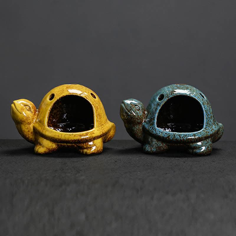 Buddha Stones Brûleur d'encens en céramique Tortue Endurance - image 16