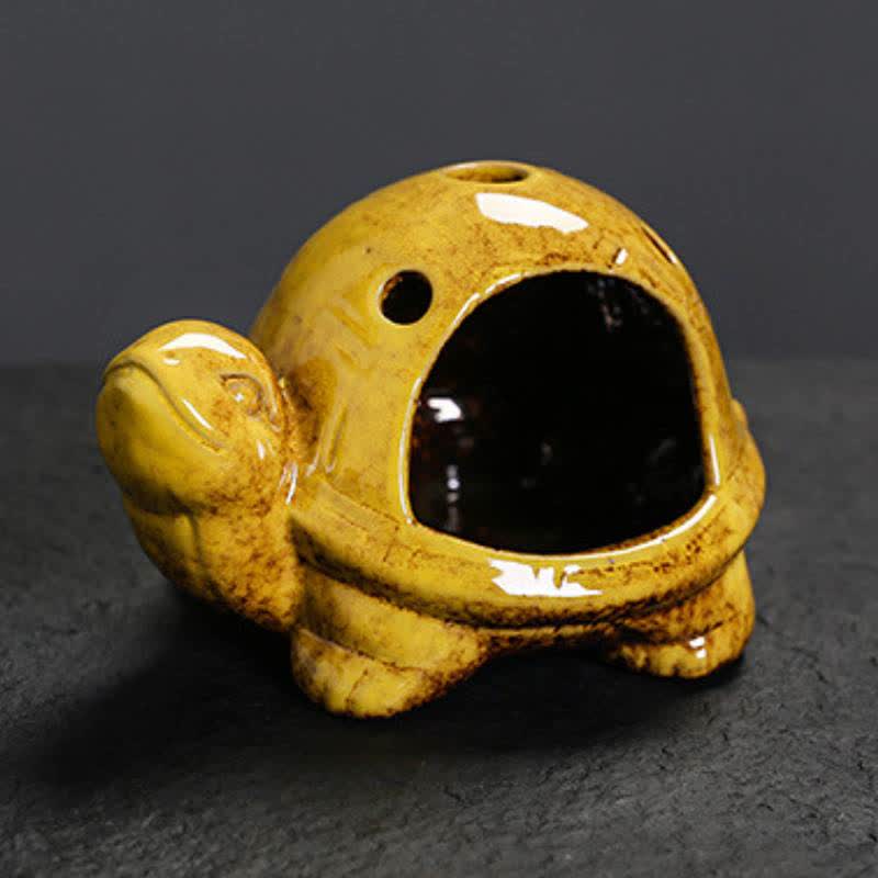 Buddha Stones Brûleur d'encens en céramique Tortue Endurance - image 12