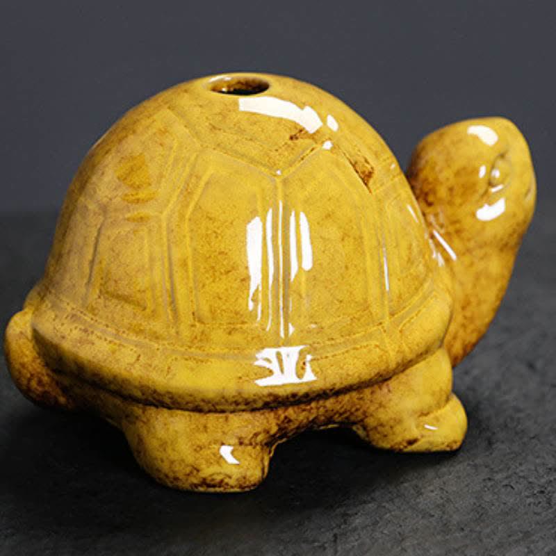 Buddha Stones Brûleur d'encens en céramique Tortue Endurance - image 15