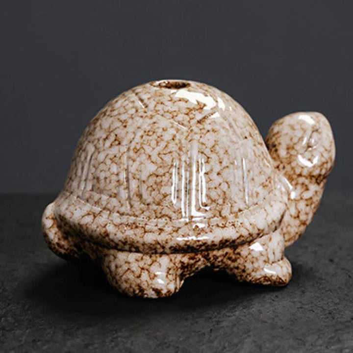 Buddha Stones Brûleur d'encens en céramique Tortue Endurance - image 10