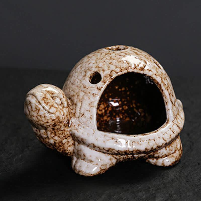 Buddha Stones Brûleur d'encens en céramique Tortue Endurance - image 9