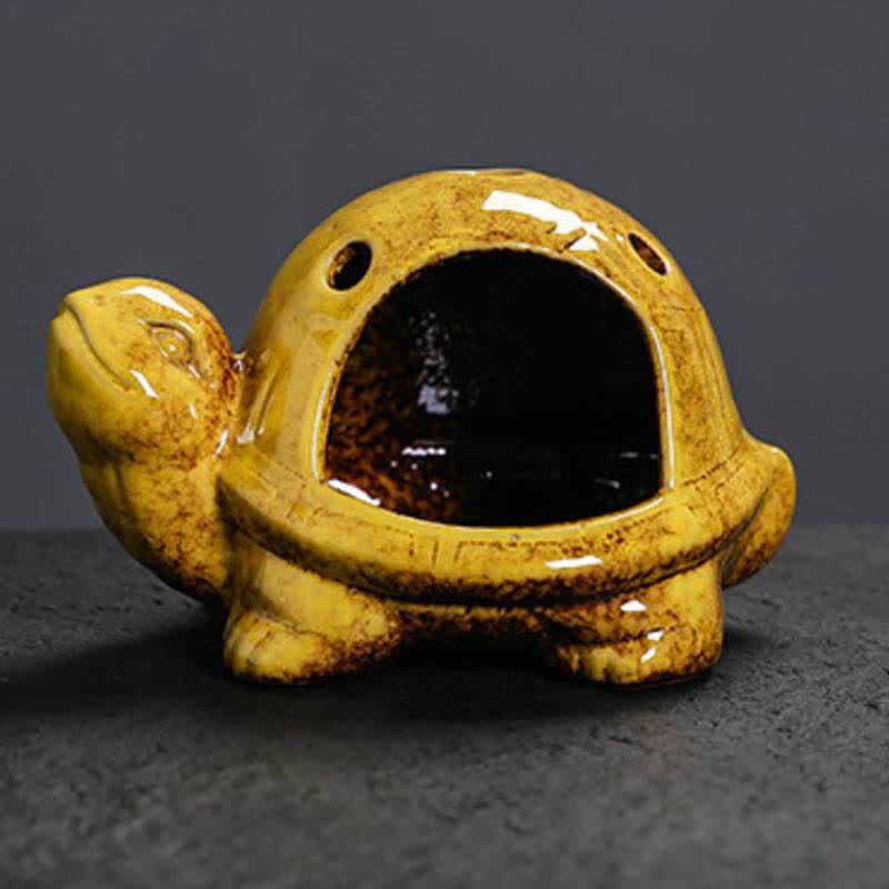 Buddha Stones Brûleur d'encens en céramique Tortue Endurance - image 13