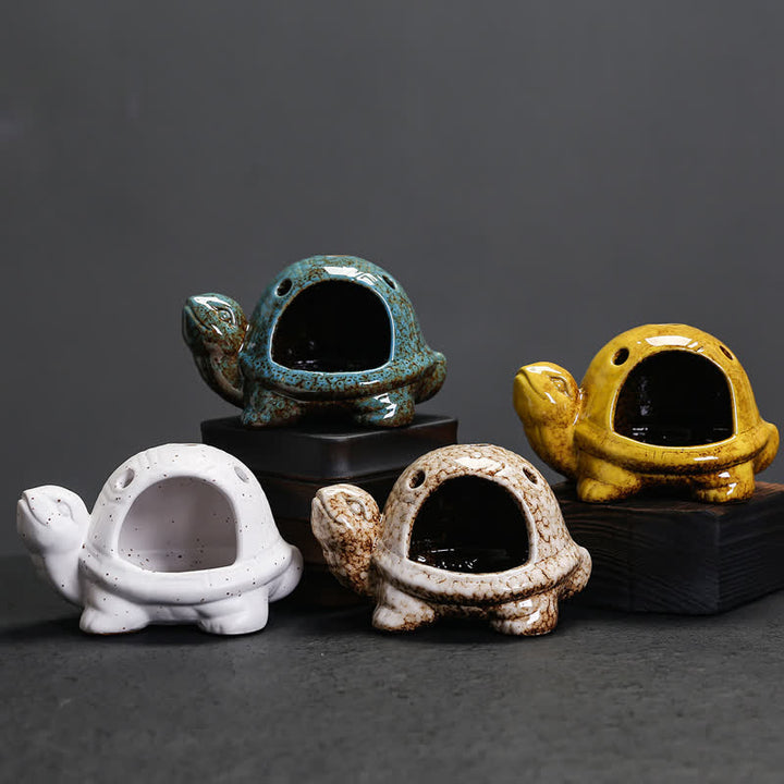 Buddha Stones Brûleur d'encens en céramique Tortue Endurance - image 20