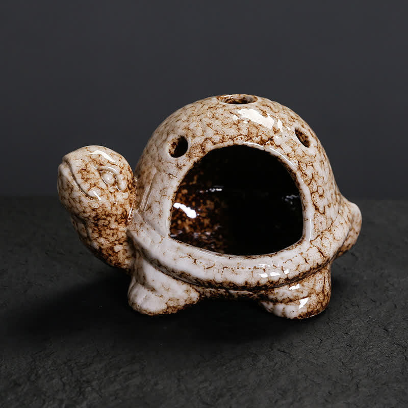 Buddha Stones Brûleur d'encens en céramique Tortue Endurance - image 8