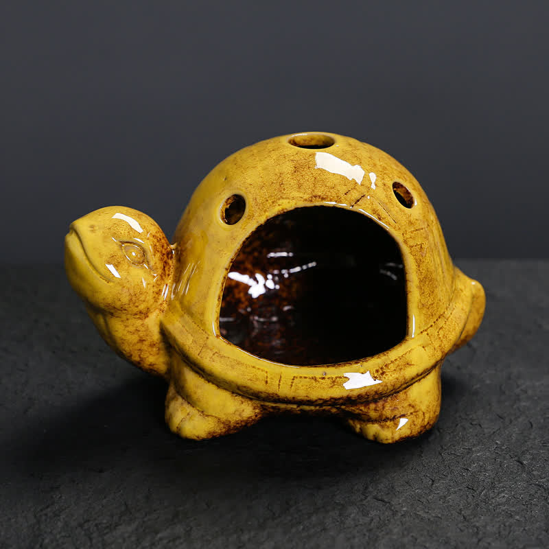 Buddha Stones Brûleur d'encens en céramique Tortue Endurance - image 14