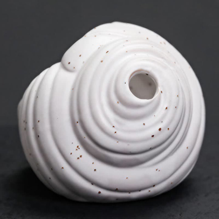 Buddha Stones Brûleurs d'encens en coquillage de conque de purification Shankha en céramique - image 10