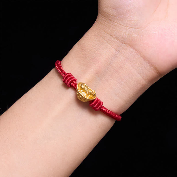Buddha Stones Bracelet Pi Xiu en alliage à fil rouge, symbole de richesse - image 12