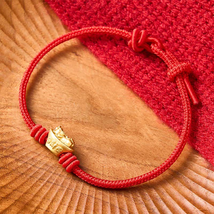 Buddha Stones Bracelet Pi Xiu en alliage à fil rouge, symbole de richesse - image 2