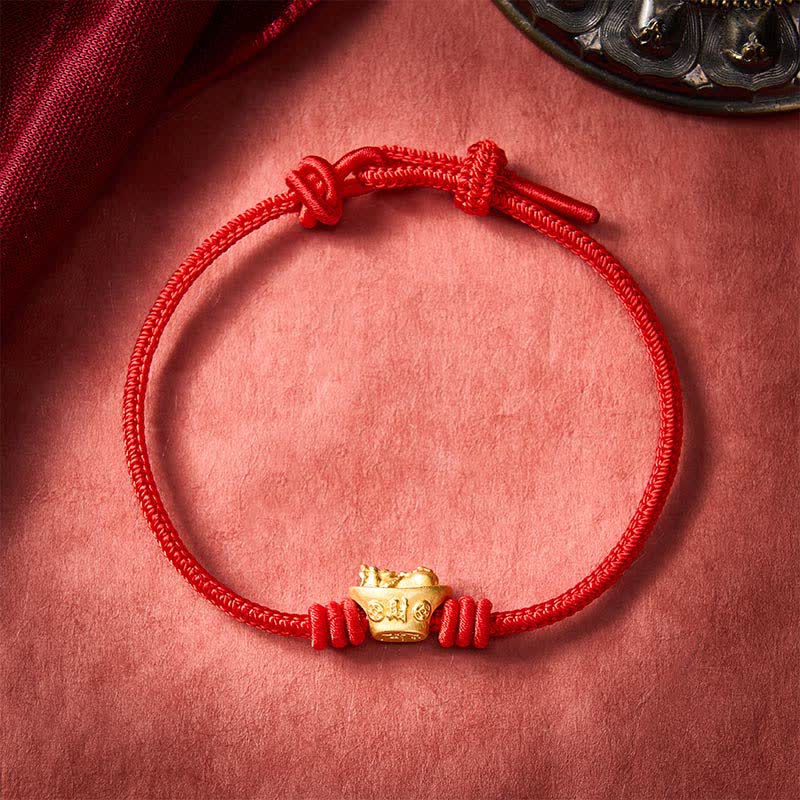 Buddha Stones Bracelet Pi Xiu en alliage à fil rouge, symbole de richesse - image 1