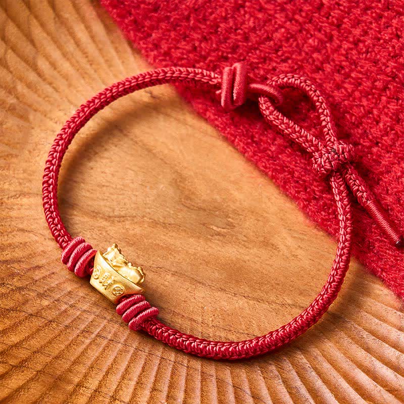 Buddha Stones Bracelet Pi Xiu en alliage à fil rouge, symbole de richesse - image 10