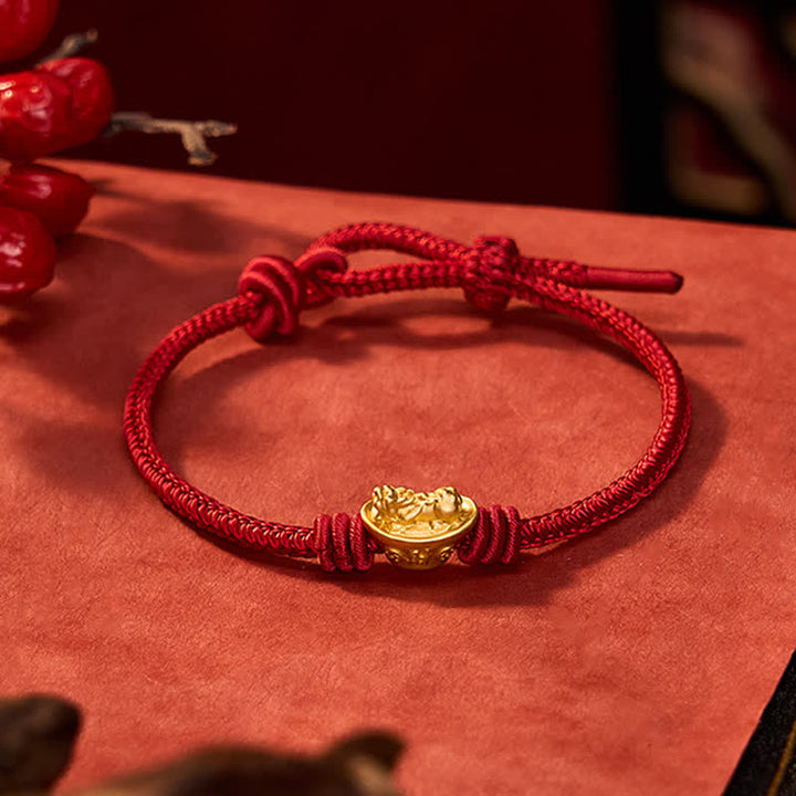 Buddha Stones Bracelet Pi Xiu en alliage à fil rouge, symbole de richesse - image 11