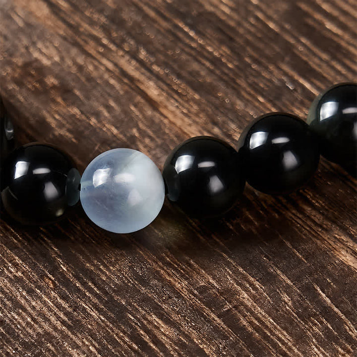 Buddha Stones Bracelet Pi Xiu en obsidienne arc-en-ciel pour la richesse et la transformation positive - image 16