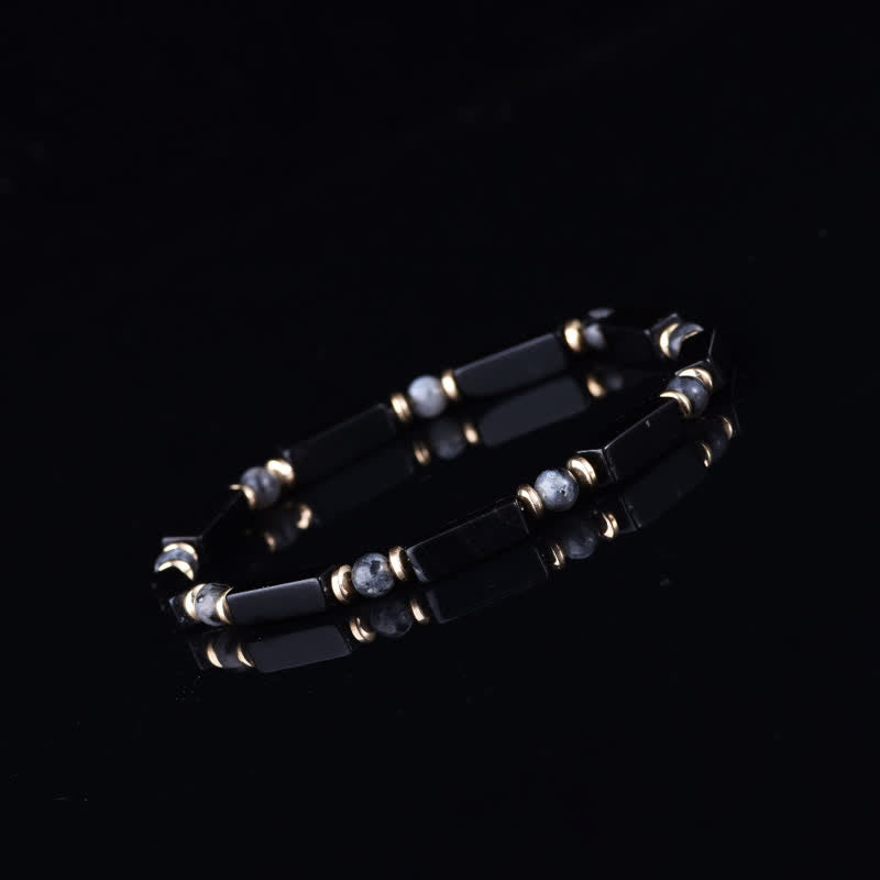 Buddha Stones Bracelet de protection en onyx noir avec perle en cuivre - image 9