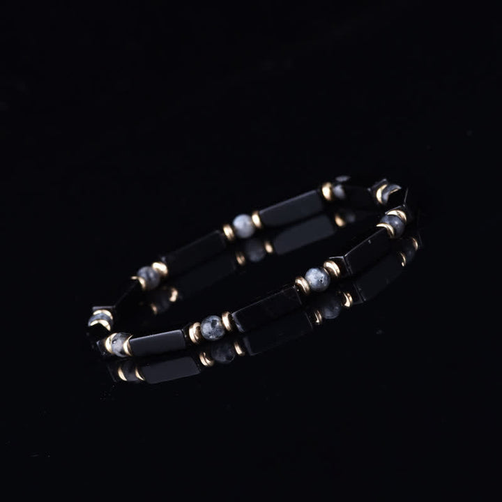 Buddha Stones Bracelet de protection en onyx noir avec perle en cuivre - image 9