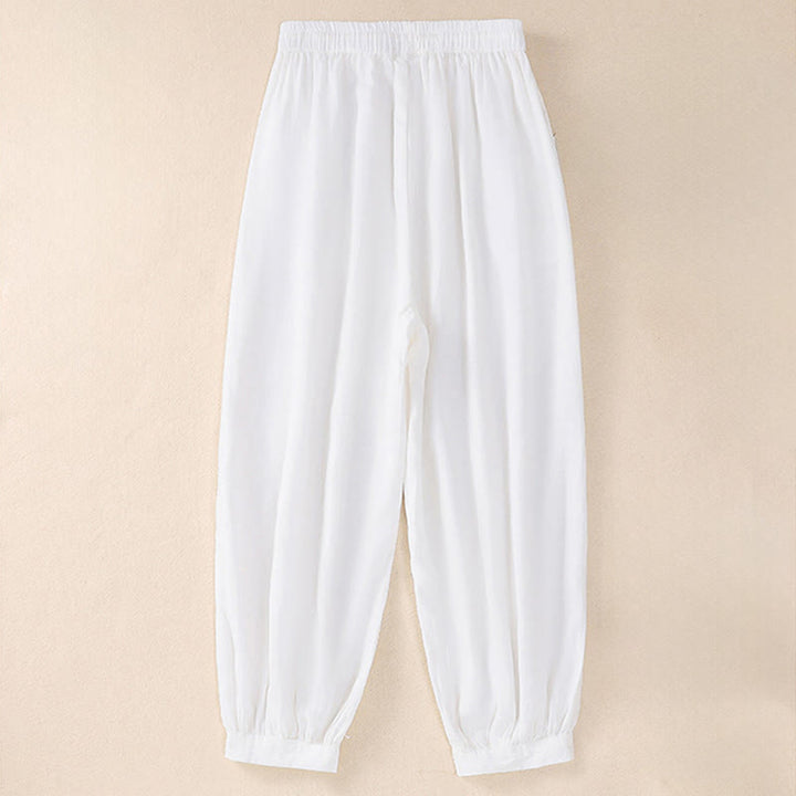 Buddha Stones Pantalon court basique décontracté printemps-été, style sarouel, avec poches - image 21