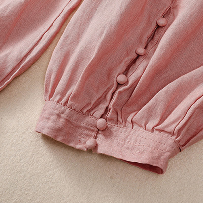 Buddha Stones Pantalon court basique décontracté printemps-été, style sarouel, avec poches - image 12