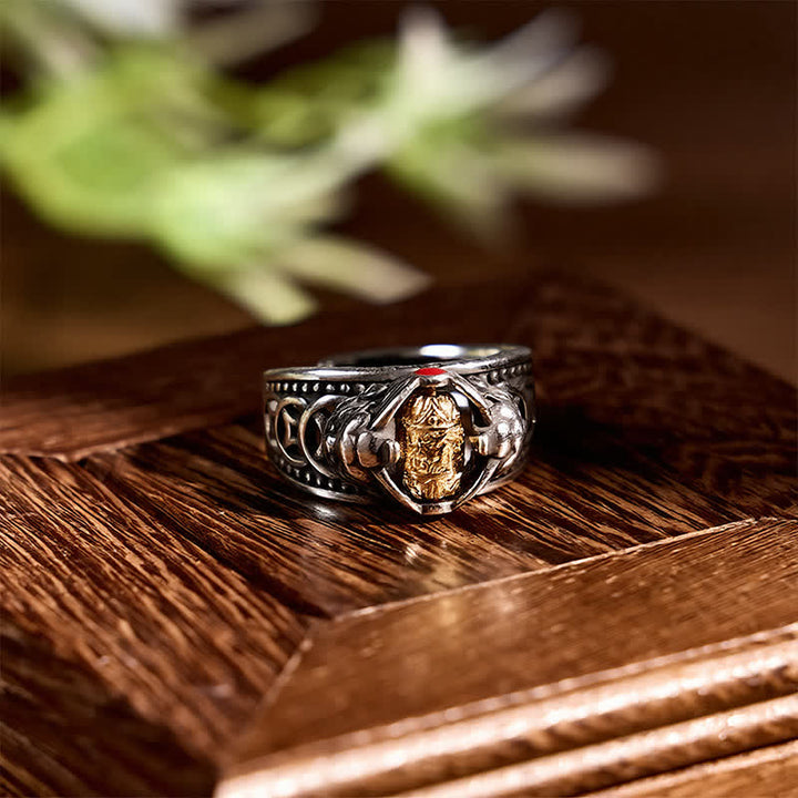 Buddha Stones Bague ajustable Pi Xiu en cuivre, pièce chinoise porte-bonheur - image 9