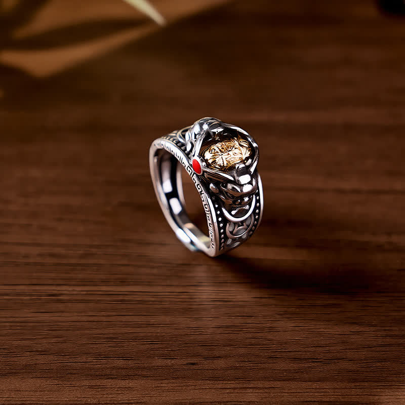 Buddha Stones Bague ajustable Pi Xiu en cuivre, pièce chinoise porte-bonheur - image 8