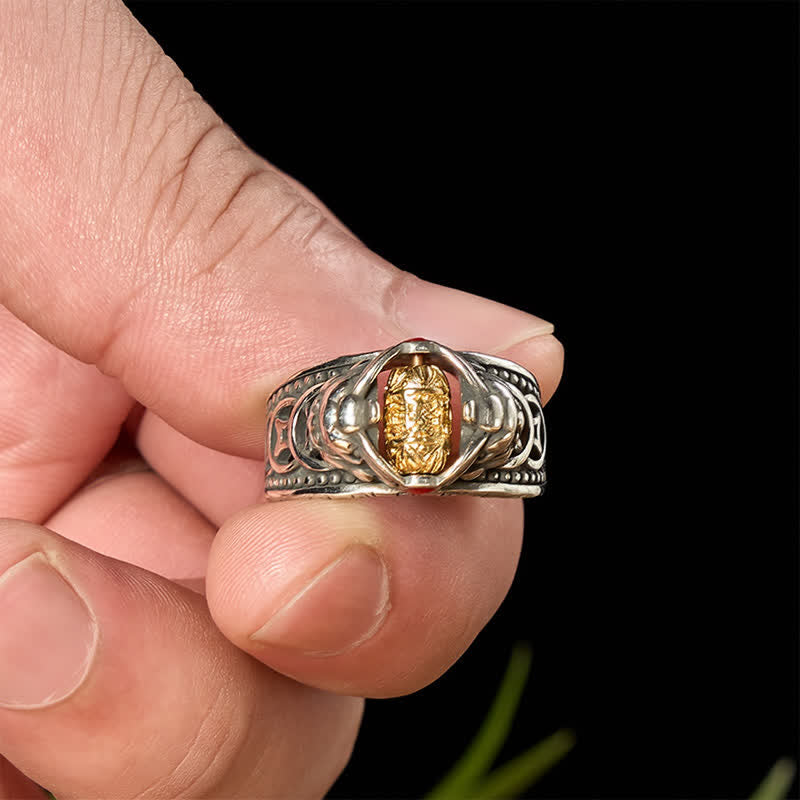 Buddha Stones Bague ajustable Pi Xiu en cuivre, pièce chinoise porte-bonheur - image 11