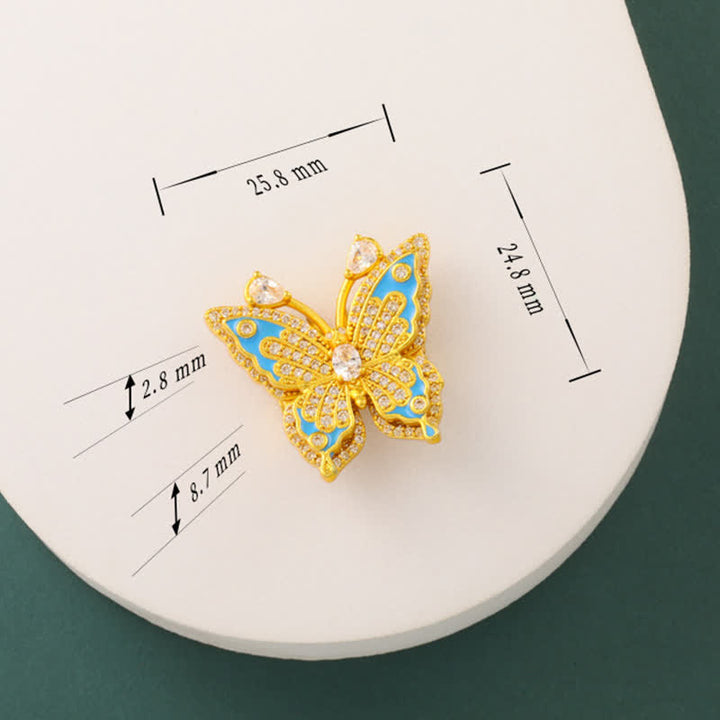 Buddha Stones Collier pendentif papillon en laiton plaqué or - image 11