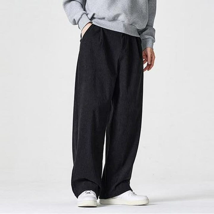 Buddha Stones Pantalon d'automne-hiver décontracté, coupe droite, fermeture éclair, avec poches - image 9