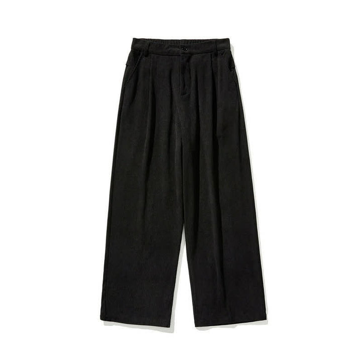 Buddha Stones Pantalon d'automne-hiver décontracté, coupe droite, fermeture éclair, avec poches - image 12