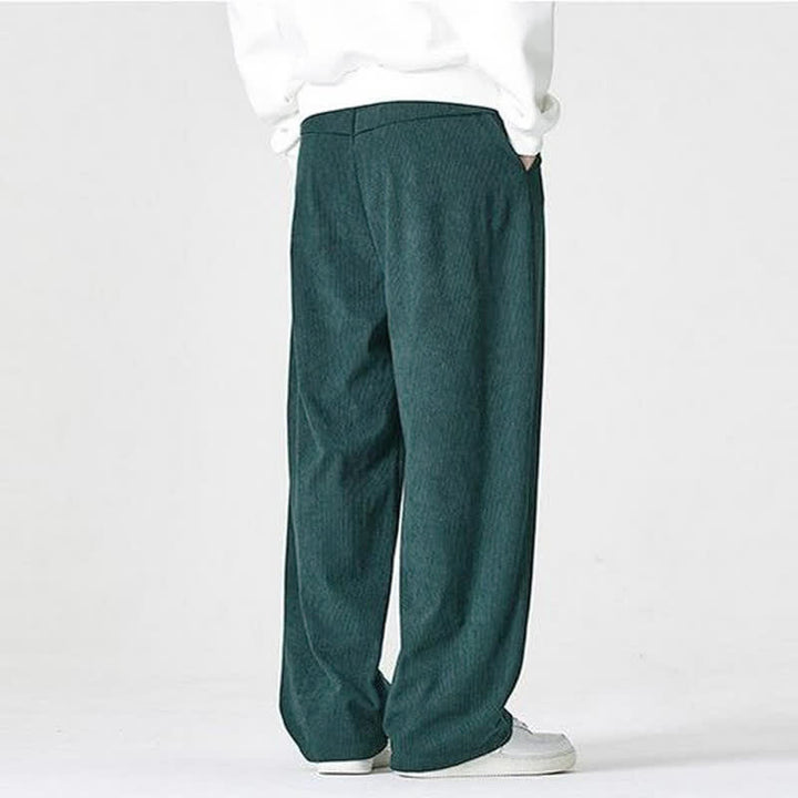 Buddha Stones Pantalon d'automne-hiver décontracté, coupe droite, fermeture éclair, avec poches - image 6