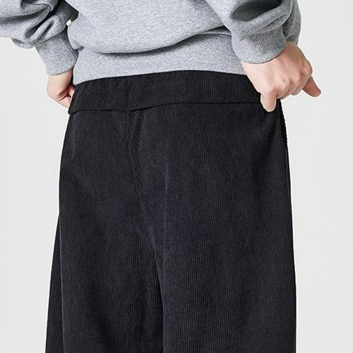 Buddha Stones Pantalon d'automne-hiver décontracté, coupe droite, fermeture éclair, avec poches - image 15
