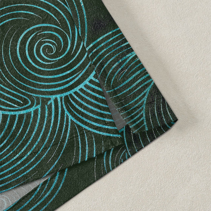 Buddha Stones Kimono pour homme à motif de cercles ondulés en coton, ouvert sur le devant - image 4