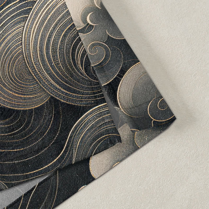 Buddha Stones Kimono pour homme en coton à motif de dragon, nuage et mer, ouvert sur le devant. - image 4