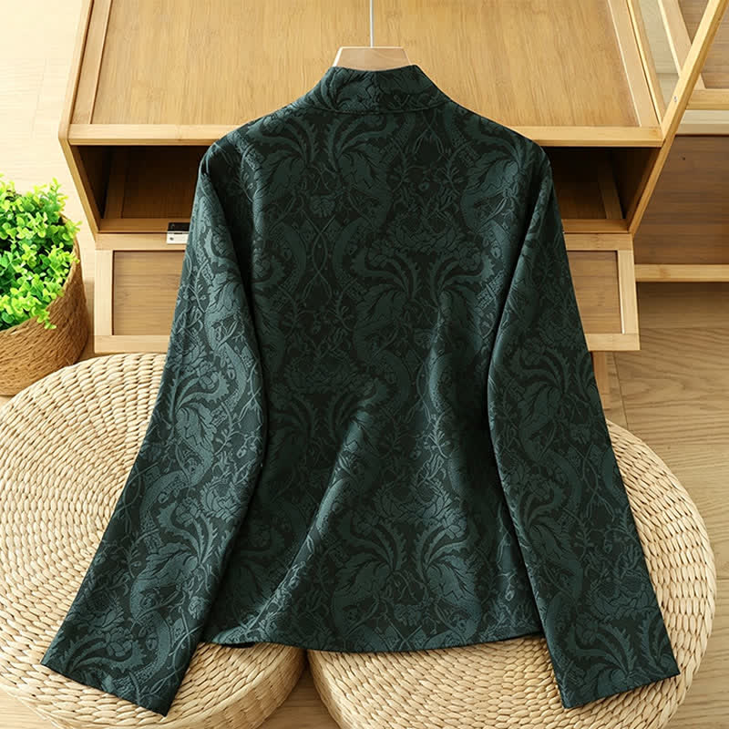 Buddha Stones Kimono vintage à cordon de serrage et imprimé floral, style Tang, pour femme, automne. - image 1
