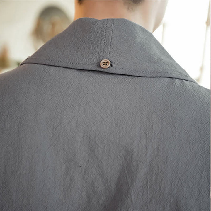 Buddha Stones Kimono homme uni, minimaliste et décontracté, idéal pour le printemps et l'automne - image 11