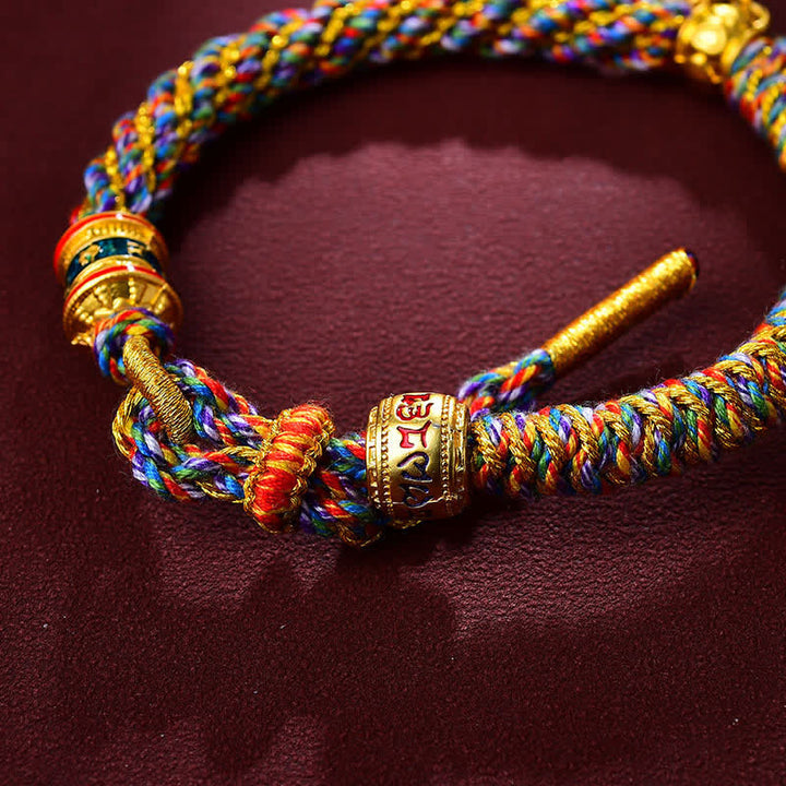 Buddha Stones Bracelet tibétain de protection à fil rouge Om Mani Padme Hum - image 4