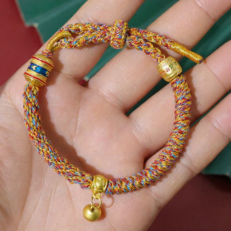Buddha Stones Bracelet tibétain de protection à fil rouge Om Mani Padme Hum - image 2