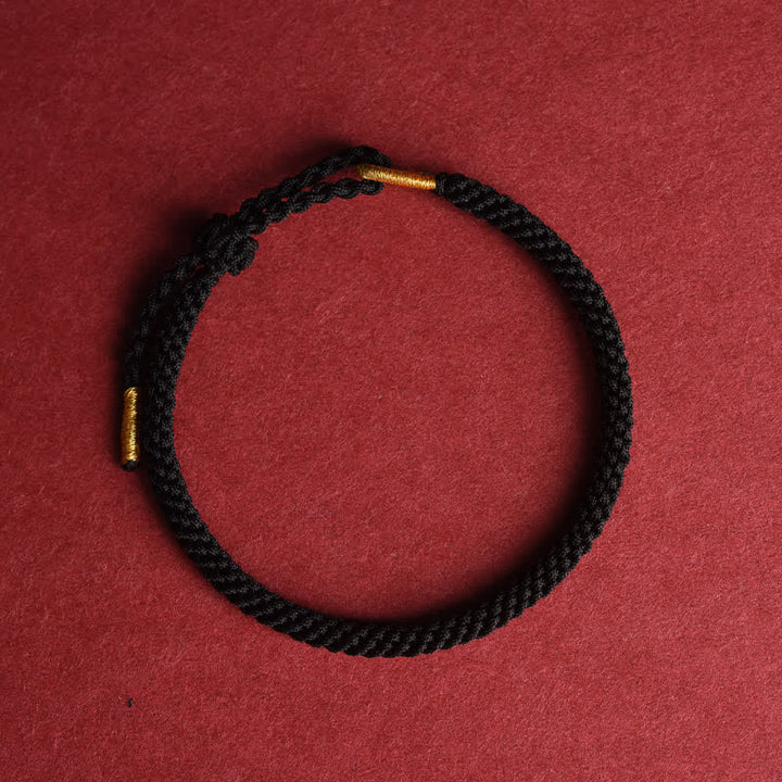 Buddha Stones Bracelet de protection ajustable en fil rouge tissé à la main - Noir - image 10