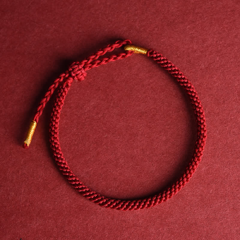 Buddha Stones Bracelet de protection ajustable en fil rouge tissé à la main - image 2