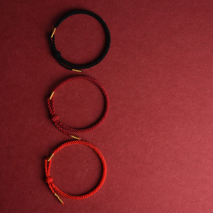Buddha Stones Bracelet de protection ajustable en fil rouge tissé à la main - image 11